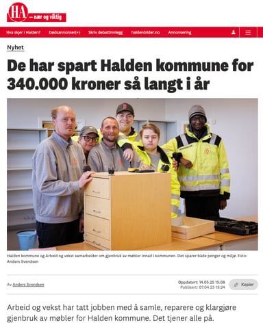 Halden arbeid og vekst sak